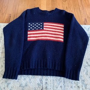 Wool American Flag Sweater